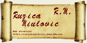 Ružica Miulović vizit kartica